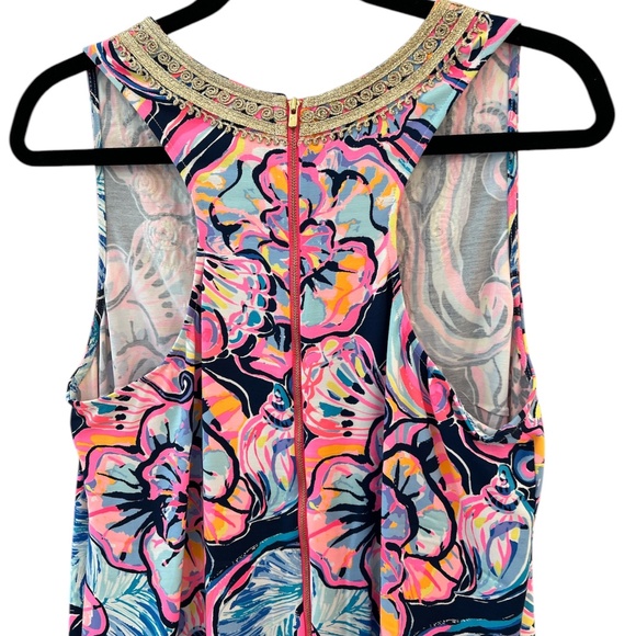 Lilly Pulitzer Carlotta Gold Cording Shift Dress - Picture 2 of 5